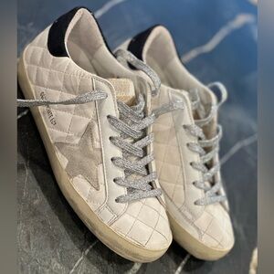Golden Goose Quilted White Sneakers Size 36 / 6